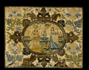 Image en broderie, fin du XVIIe siècle